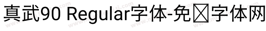 真武90 Regular字体字体转换